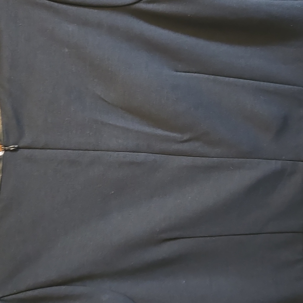 Talbots-Black round neck 3/4 sleeved dress with faux leather trim Sz 4. NWT. - Picture 8 of 10